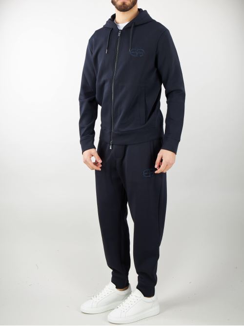Pantaloni jogger in double jersey con ricamo logo EA a rilievo Emporio Armani EMPORIO ARMANI | Pantalone | 8N1PT01JHSZ920